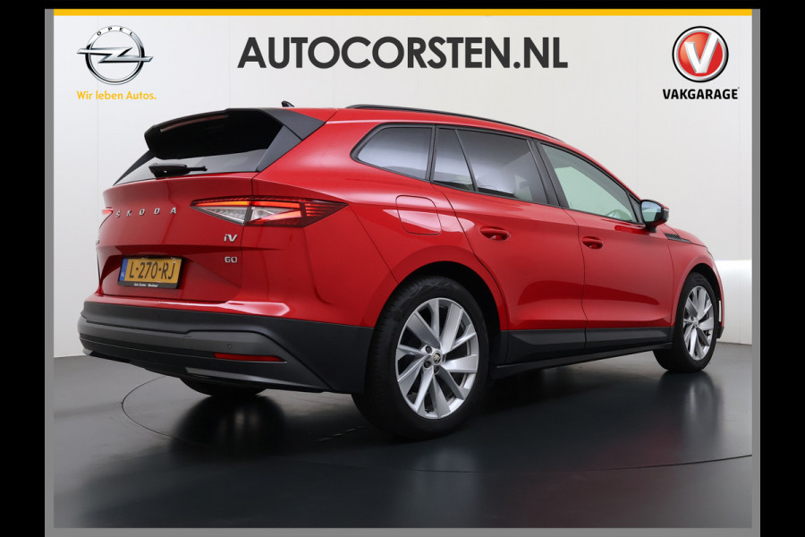 Škoda ENYAQ iV 60 SOH 92% Adap.Cruise 360°Camera Stuur+Achterbank+Stoel Verwarming Elek.Stoel+Memory 3-Zone Ecc Elek.Achterklep Apple Carplay A Assistentie+Climate+Comfort plus 2+Parkeer+Sport+Licht-pakket Privacy Glas Lmv 20" DAB P-Assist 1e Eigenaar Dealeronderhouden Origineel Nederlandse Auto