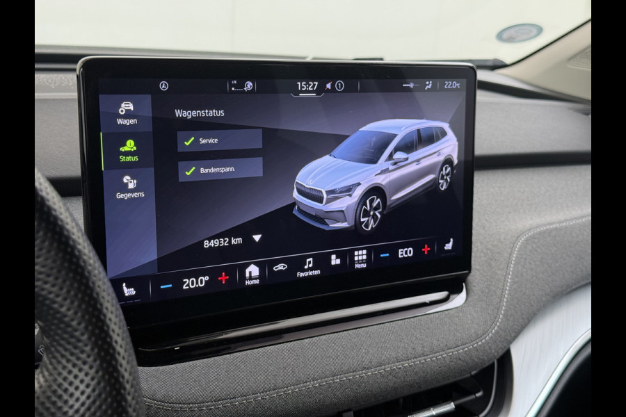 Škoda ENYAQ iV 60 SOH 92% Adap.Cruise 360°Camera Stuur+Achterbank+Stoel Verwarming Elek.Stoel+Memory 3-Zone Ecc Elek.Achterklep Apple Carplay A Assistentie+Climate+Comfort plus 2+Parkeer+Sport+Licht-pakket Privacy Glas Lmv 20" DAB P-Assist 1e Eigenaar Dealeronderhouden Origineel Nederlandse Auto