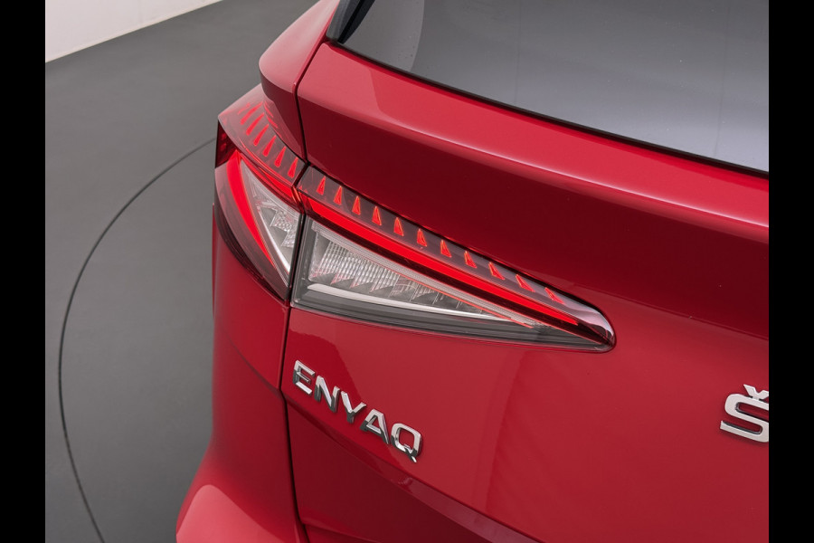 Škoda ENYAQ iV 60 SOH 92% Adap.Cruise 360°Camera Stuur+Achterbank+Stoel Verwarming Elek.Stoel+Memory 3-Zone Ecc Elek.Achterklep Apple Carplay A Assistentie+Climate+Comfort plus 2+Parkeer+Sport+Licht-pakket Privacy Glas Lmv 20" DAB P-Assist 1e Eigenaar Dealeronderhouden Origineel Nederlandse Auto