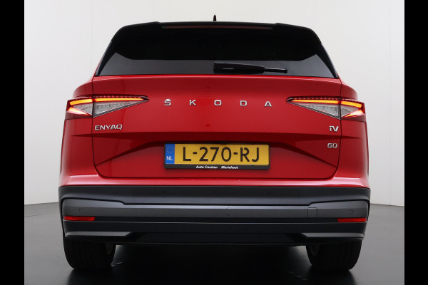 Škoda ENYAQ iV 60 SOH 92% Adap.Cruise 360°Camera Stuur+Achterbank+Stoel Verwarming Elek.Stoel+Memory 3-Zone Ecc Elek.Achterklep Apple Carplay A Assistentie+Climate+Comfort plus 2+Parkeer+Sport+Licht-pakket Privacy Glas Lmv 20" DAB P-Assist 1e Eigenaar Dealeronderhouden Origineel Nederlandse Auto