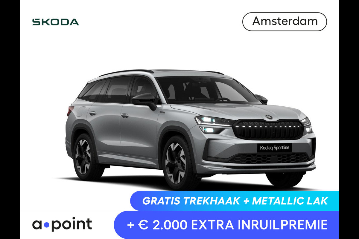 Škoda Kodiaq 1.5 TSI PHEV Sportline Limited 204 pk 6 versn. DSG | Comfort Pakket | Dynamic Chassis Control Pakket | Panorama Dak | Head-up display | Parkeer Pakket | Trekhaak | Winter Pakket