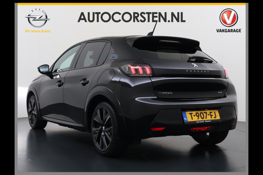 Peugeot e-208 EV GT 350 Panoramadak 360°Camera Navi Ecc Apple Carplay Android Auto Cruise Control Led Pdc Privacy Glas Isofix DAB Bluetooth Lmv 17" Regen-Lichtsensor 1e Eigenaar Origineel Nederlandse Auto