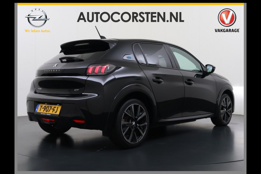 Peugeot e-208 EV GT 350 Panoramadak 360°Camera Navi Ecc Apple Carplay Android Auto Cruise Control Led Pdc Privacy Glas Isofix DAB Bluetooth Lmv 17" Regen-Lichtsensor 1e Eigenaar Origineel Nederlandse Auto