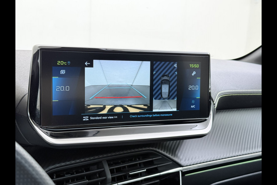 Peugeot e-208 EV GT 350 Panoramadak 360°Camera Navi Ecc Apple Carplay Android Auto Cruise Control Led Pdc Privacy Glas Isofix DAB Bluetooth Lmv 17" Regen-Lichtsensor 1e Eigenaar Origineel Nederlandse Auto