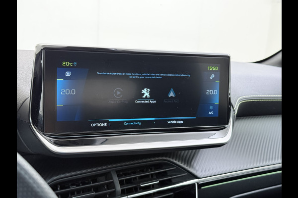 Peugeot e-208 EV GT 350 Panoramadak 360°Camera Navi Ecc Apple Carplay Android Auto Cruise Control Led Pdc Privacy Glas Isofix DAB Bluetooth Lmv 17" Regen-Lichtsensor 1e Eigenaar Origineel Nederlandse Auto