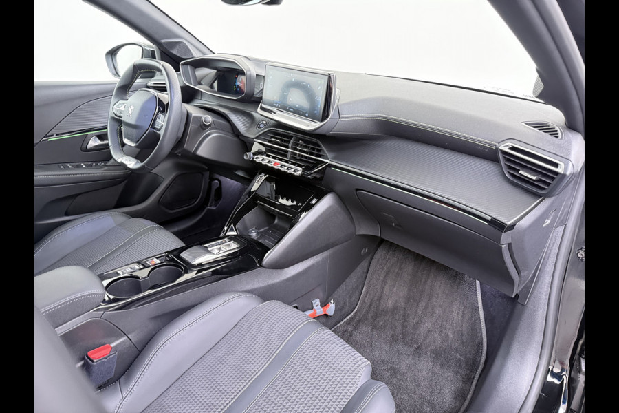 Peugeot e-208 EV GT 350 Panoramadak 360°Camera Navi Ecc Apple Carplay Android Auto Cruise Control Led Pdc Privacy Glas Isofix DAB Bluetooth Lmv 17" Regen-Lichtsensor 1e Eigenaar Origineel Nederlandse Auto