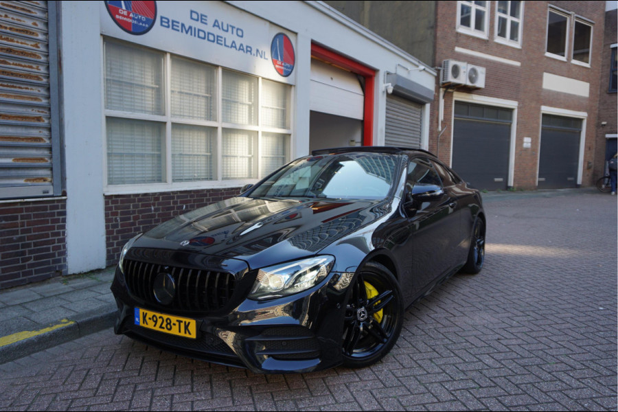Mercedes-Benz E-Klasse Coupé 350 AMG Line | Black Optic | Pano | Sfeer | Leer | Adaptive + Lane | 360 | Aut9