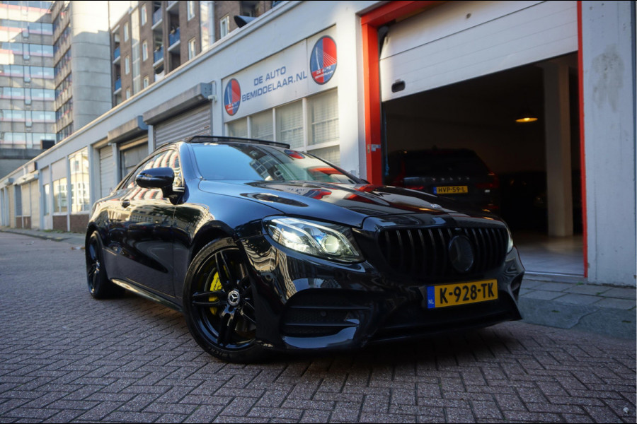 Mercedes-Benz E-Klasse Coupé 350 AMG Line | Black Optic | Pano | Sfeer | Leer | Adaptive + Lane | 360 | Aut9
