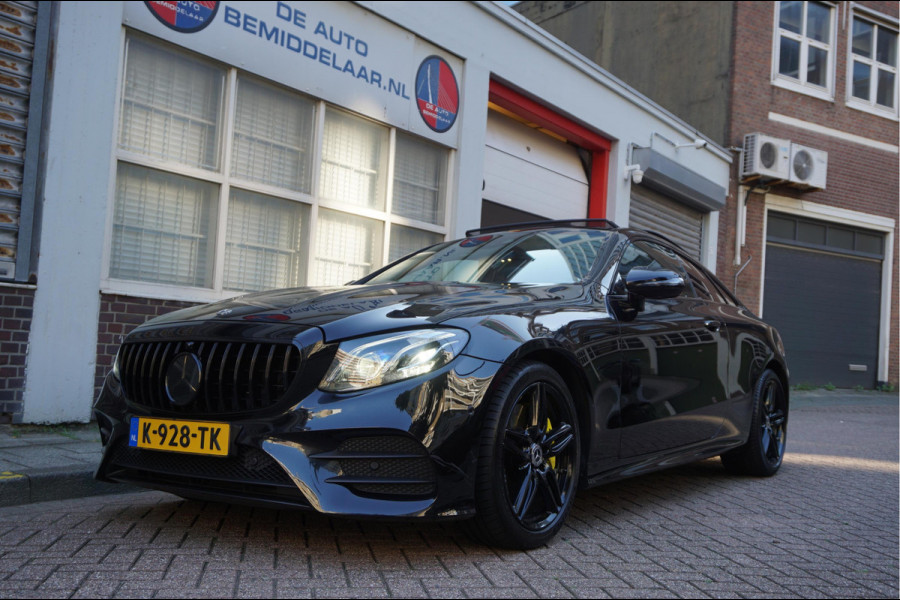 Mercedes-Benz E-Klasse Coupé 350 AMG Line | Black Optic | Pano | Sfeer | Leer | Adaptive + Lane | 360 | Aut9