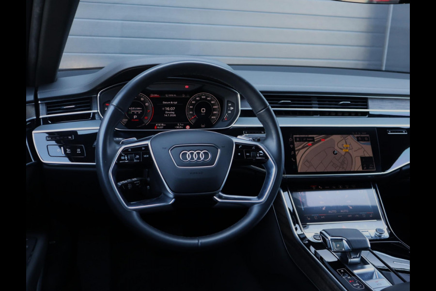 Audi A8 55 TFSI quattro Lang | Chauffeur Pakket | Massage stoelen voor en achter | B&O | Pano | Stoel ventilatie voor en achter