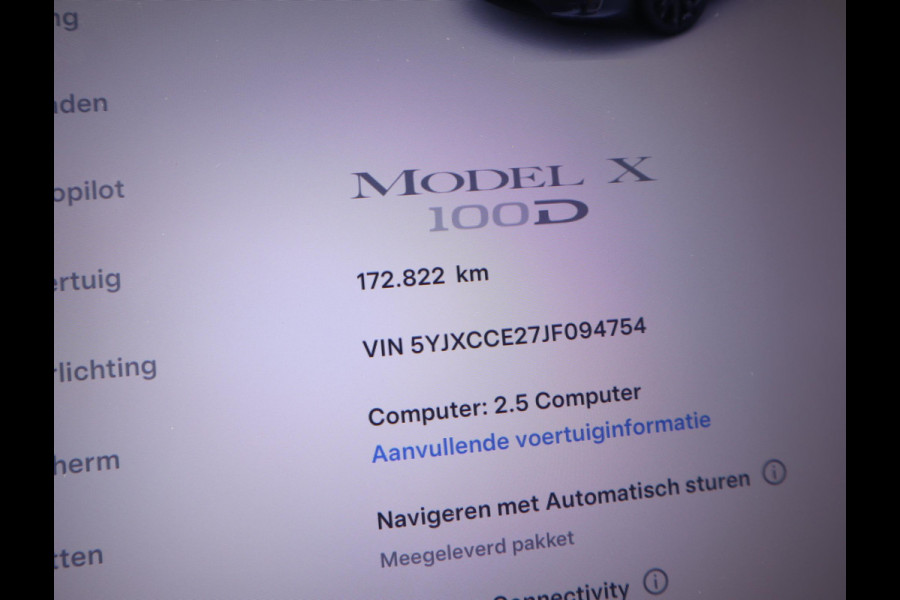 Tesla Model X 100D 7p. | 86% SOH | Verwarmde Stoelen en Stuur | Trekhaak |