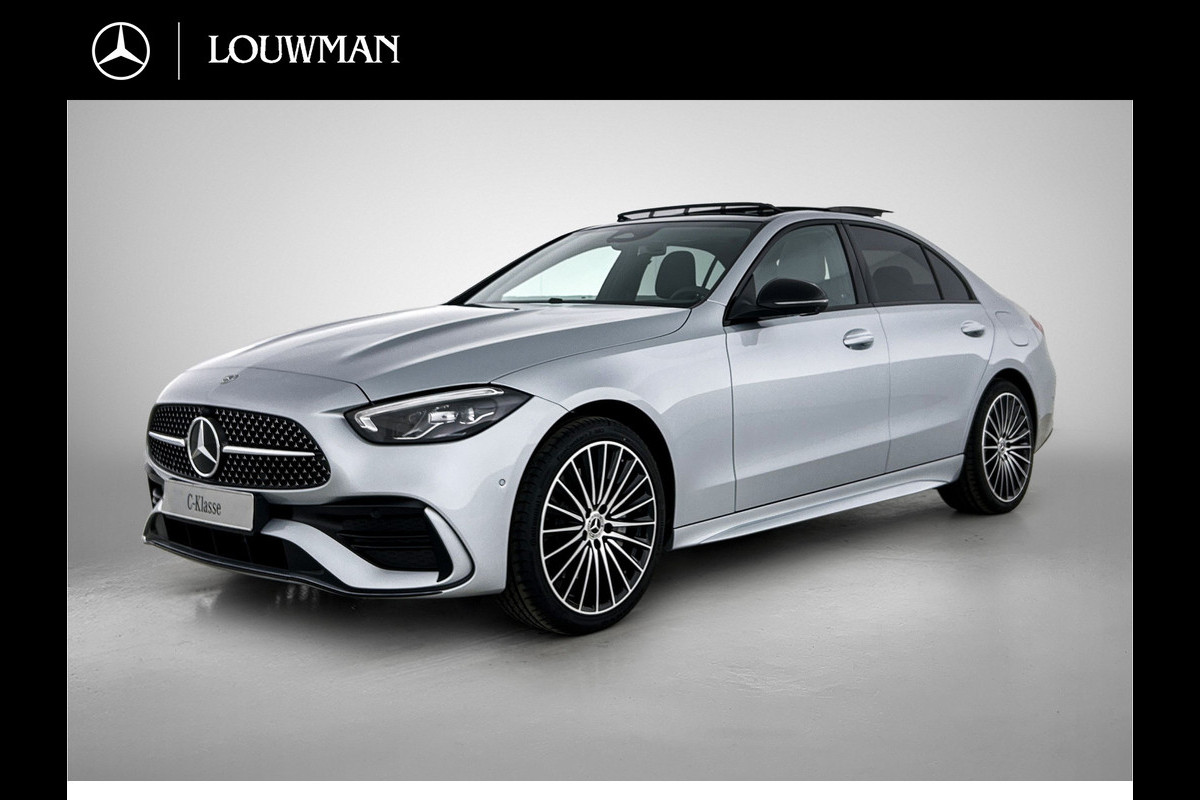 Mercedes-Benz C-Klasse 300 e 140 Years Edition | AMG line | Trekhaak | Panoramaschuifdak | 360°-camera | Nightpakket | Adapt. Cruise Control |