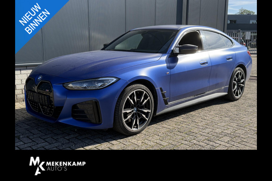 BMW i4 M50 High Executive 84 kWh 19"/Lederen M-stoelen + memory/Harman Kardon/Keyless/Camera/Adaptief M onderstel/Stoelverwarming