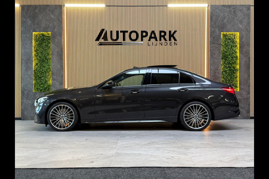 Mercedes-Benz C-Klasse 300 e AMG LINE |PANO|FABRIEKSGARANTIE|SFEERVERLICHTING|GLASCOATING|CARPLAY|DEALER ONDERHOUDEN|19INCH|313PK|