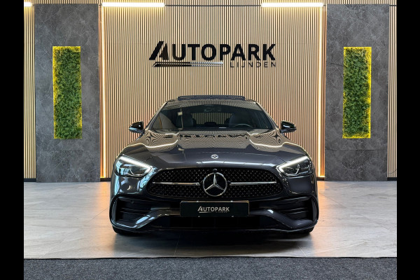 Mercedes-Benz C-Klasse 300 e AMG LINE |PANO|FABRIEKSGARANTIE|SFEERVERLICHTING|GLASCOATING|CARPLAY|DEALER ONDERHOUDEN|19INCH|313PK|