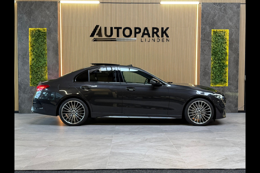 Mercedes-Benz C-Klasse 300 e AMG LINE |PANO|FABRIEKSGARANTIE|SFEERVERLICHTING|GLASCOATING|CARPLAY|DEALER ONDERHOUDEN|19INCH|313PK|