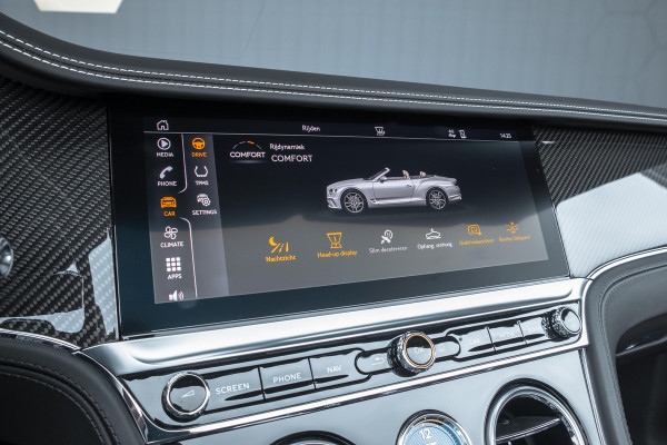 Bentley Continental GTC 4.0 V8 MULLINER | NAIM AUDIO | DIAMOND QUILTING SPEC. | TOURING+CITY SPEC. | ROTATING DISPLAY | CARBON INTERIOR | HEAD-UP | BLAC WINDSCHERM | ZWART DAK | DYNAMIC RIDE | CHROME PINSTRIPE INTERIOR | EMBLEMEN IN HOOFDSTEUNEN | ETC.