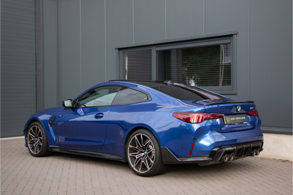 BMW M4 xDrive Competition 531PK | ACC | M Performance Aero Parts |360 Cam | HUD | Harman Kardon | Pano | Stoel Ventilatie + Verwarming  M Drive Professional | LCI | LED | Stuurverwarming | Frozen Portimao Blau metallic | Nieuwprijs €171.214,- | Shadow Line | Fabrieksgarantie.