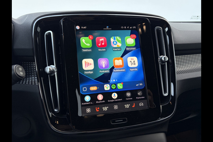 Volvo XC40 Recharge Plus SOH 95% Warmtepomp Elek.Trekhaak Stoelverw Carplay Orig.NL 100% Elektrisch!