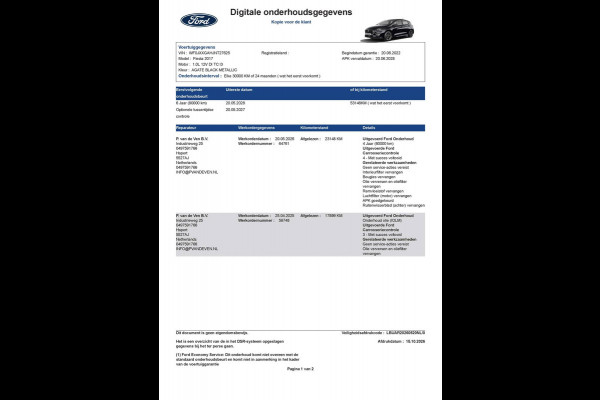 Ford Fiesta 1.0 EcoBoost ST-Line 100pk/74kW 6-bak | Adapt. Cruise | Winter Pack | Trekhaak |