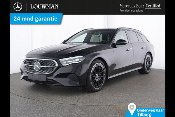 Mercedes-Benz E-Klasse Estate 300 e Avantgarde Night Edition Panorama Schuif-Kanteldak | Digital Licht | 20 Inch Velgen | Trekhaak | AC en DC Laden | Stuur en Stoelverwarming. Inclusief 24 maanden MB Certified garantie voor Europa