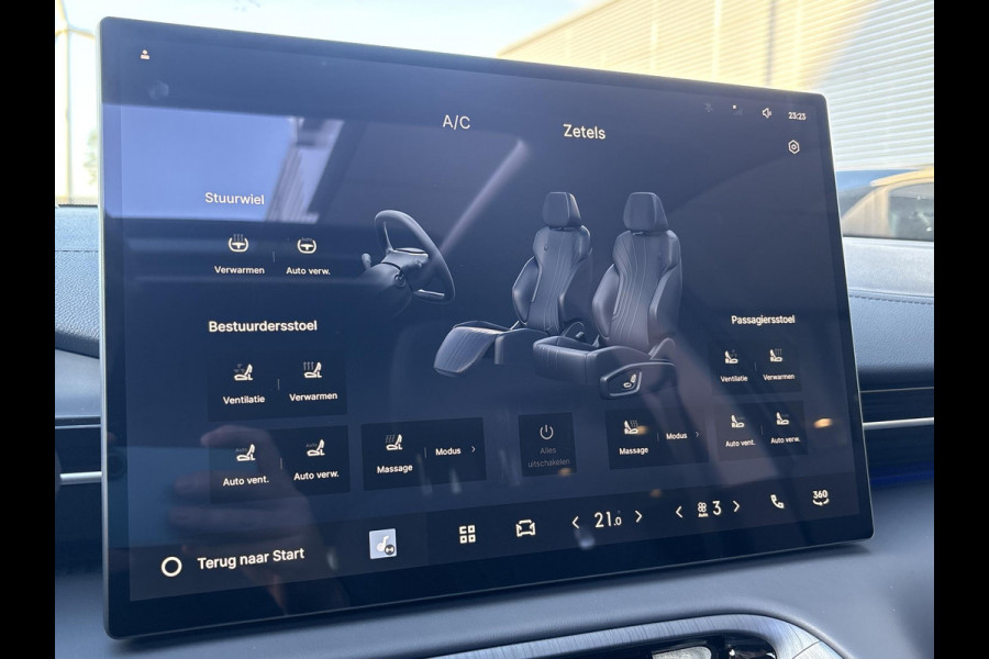 GEELY E5 Max+ 68 kWh 218 PK | 450 Km WLTP | Panoramadak | 360 Camera | Warmtepomp | Stoelverwarming & verkoeling | Massagestoelen | Elektrische klep | Stuurverwarming | Parkeersensoren | Achterbank verwarmd | 19 Inch