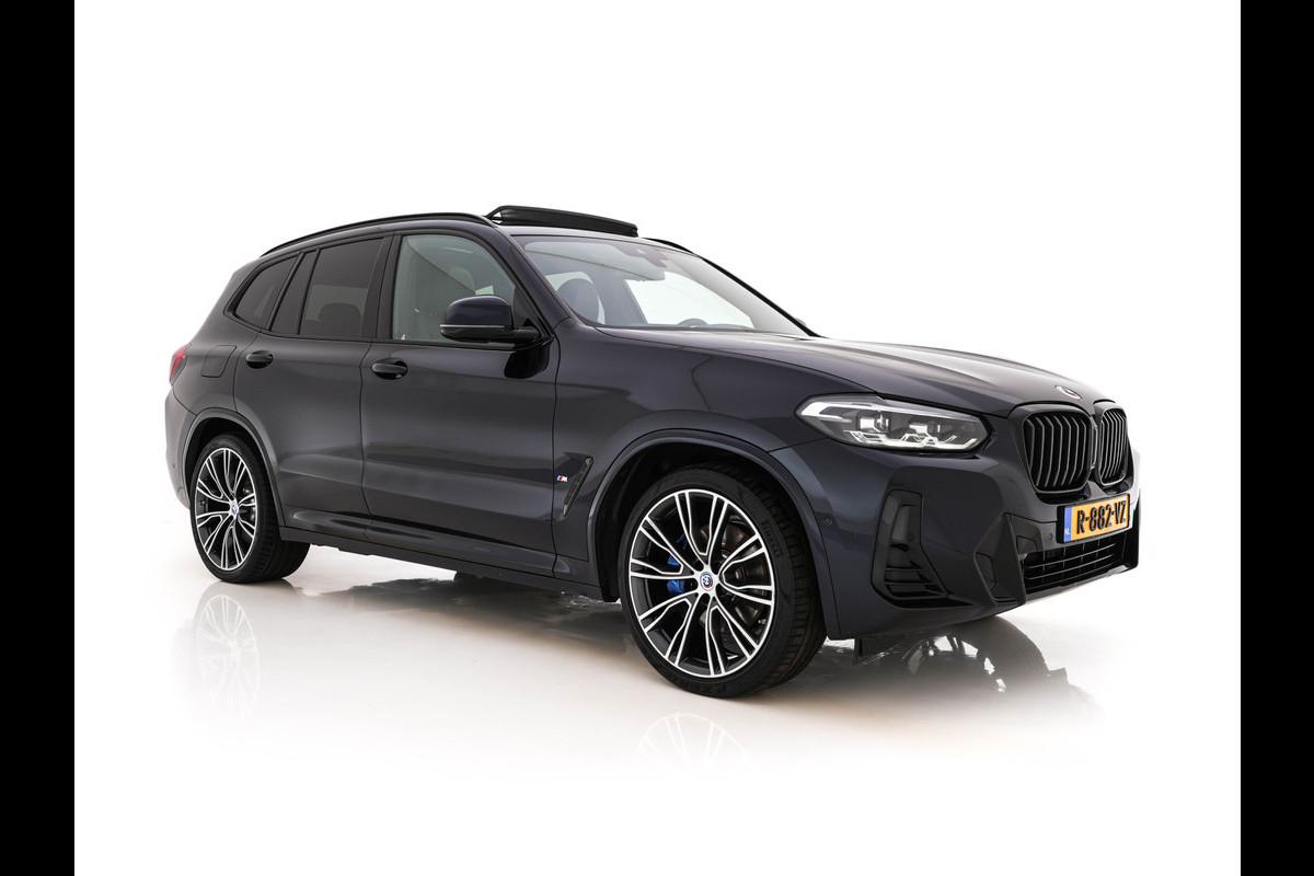 BMW X3 xDrive30e M-Styling Business Edition Plus (Plug-in) {SoH-87%} (INCL-BTW) Aut. *PANO | LEATHER | FULL-LED | HARMAN/KARDON | BLINDSPOT | HEATED-SPORTSEATS | DIGI-COCKPIT | CAMERA | NAVI-FULLMAP | DAB+ | PRIVACY-GLASS | SHIFTPADDLES | TOWBAR | 21''ALU*