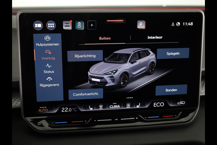 CUPRA Terramar 1.5 TSI e-Hybrid VZ America s CUP 272 pk Automaat | Navigatie | Panoramadak | Trekhaak (wegklapbaar) | Parkeersensoren (Park assist) | Rondomzicht camera | Lederen bekleding | Stoelverwarming |