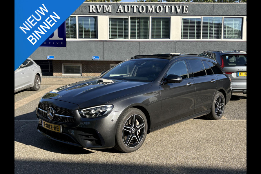 Mercedes-Benz E-Klasse Estate 300 e Business Solution AMG MERCEDES GARANTIE T/M 03-2028 | SOH 93% | PANORAMADAK | ELEKTRISCHE TREKHAAK | DEALER ONDERHOUDEN | APPLE CARPLAY/ANDROID AUTO | BURMESTER AUDIO | 360° CAMERA |
