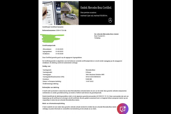 Mercedes-Benz E-Klasse Estate 300 e Business Solution AMG MERCEDES GARANTIE T/M 03-2028 | SOH 93% | PANORAMADAK | ELEKTRISCHE TREKHAAK | DEALER ONDERHOUDEN | APPLE CARPLAY/ANDROID AUTO | BURMESTER AUDIO | 360° CAMERA |