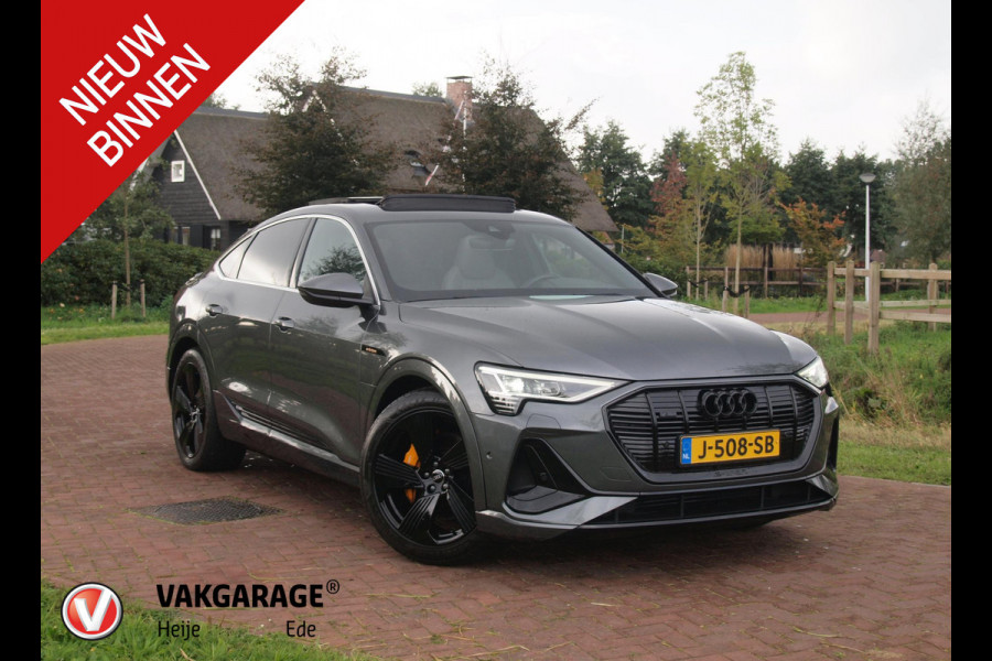 Audi e-tron Sportback 55 quattro S edition 95 kWh | SOH 92% | S-Line Stoelen | Panoramadak | Bang & Olufsen | Camera | Ambienteverlichting |