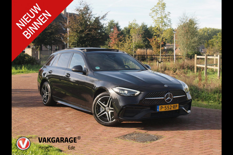 Mercedes-Benz C-Klasse Estate 300 e AMG Line | Panoramadak | AMG-Pakket | Night Pack | Burmester | Camera | Sfeerverlichting | NL-Auto |
