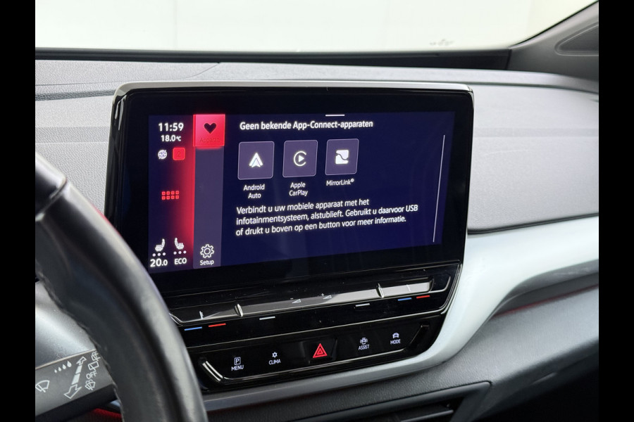 Volkswagen ID.4 82kWh 204PK SOH 98% Navi Camera Stoelverwarming Adap.Cruise Matrix Led Lmv 20" Apple Carplay Android Auto Pdc Assistentie+Comfort+Design+Exterieur+Style-Pakket Keyless Advanced Privacy Glas DAB Isofix Wifi Dealeronderhouden Origineel Nederlandse Auto
