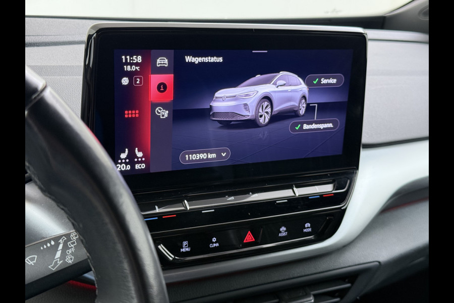 Volkswagen ID.4 82kWh 204PK SOH 98% Navi Camera Stoelverwarming Adap.Cruise Matrix Led Lmv 20" Apple Carplay Android Auto Pdc Assistentie+Comfort+Design+Exterieur+Style-Pakket Keyless Advanced Privacy Glas DAB Isofix Wifi Dealeronderhouden Origineel Nederlandse Auto