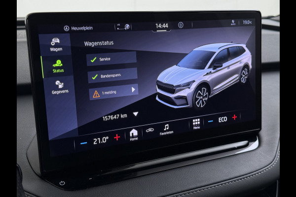 Škoda ENYAQ iV 180PK Sportline SOH 90% Sportstoelen Adap.Cruise Stuurverwarming Lmv 21" Blind Spot Assist Camera Apple Carplay Android Auto Privacy Glas Pdc Isofix Lane Assist P-Assist Dodehoekdetectie IV60 1e Eigenaar Dealeronderhouden Origineel Nederlandse Auto