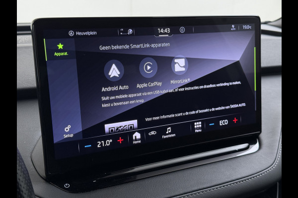 Škoda ENYAQ iV 180PK Sportline SOH 90% Sportstoelen Adap.Cruise Stuurverwarming Lmv 21" Blind Spot Assist Camera Apple Carplay Android Auto Privacy Glas Pdc Isofix Lane Assist P-Assist Dodehoekdetectie IV60 1e Eigenaar Dealeronderhouden Origineel Nederlandse Auto