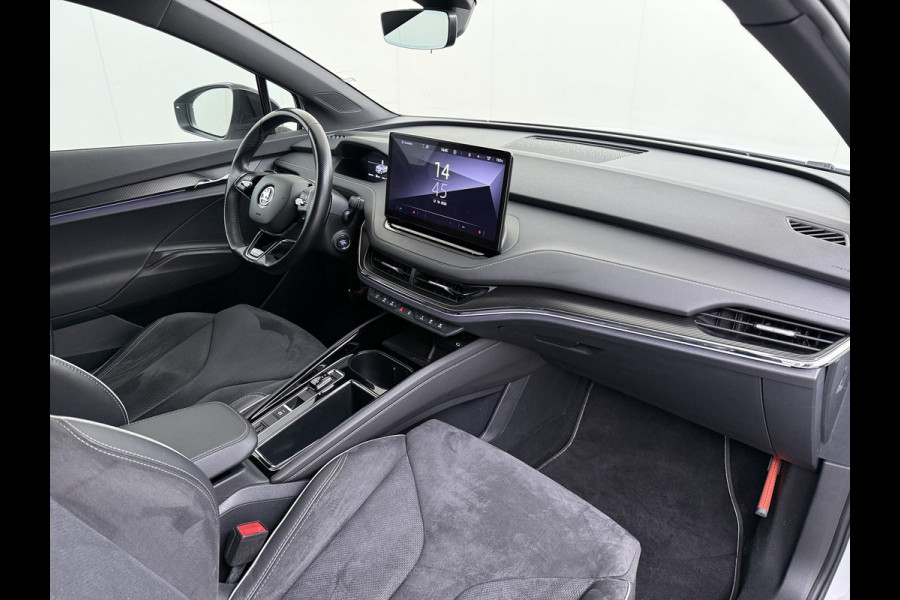 Škoda ENYAQ iV 180PK Sportline SOH 90% Sportstoelen Adap.Cruise Stuurverwarming Lmv 21" Blind Spot Assist Camera Apple Carplay Android Auto Privacy Glas Pdc Isofix Lane Assist P-Assist Dodehoekdetectie IV60 1e Eigenaar Dealeronderhouden Origineel Nederlandse Auto