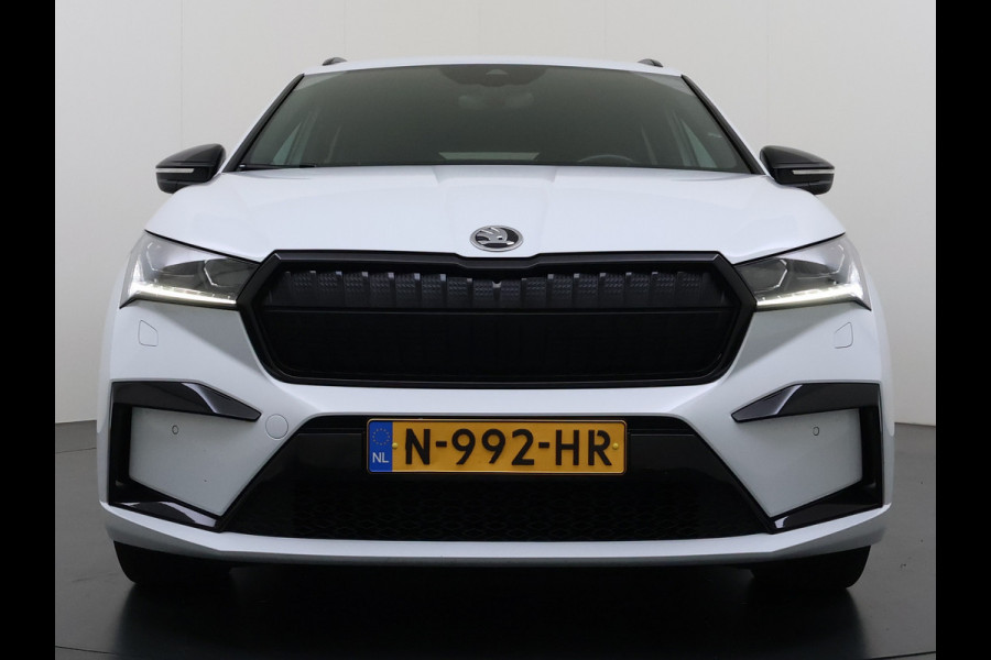 Škoda ENYAQ iV 180PK Sportline SOH 90% Sportstoelen Adap.Cruise Stuurverwarming Lmv 21" Blind Spot Assist Camera Apple Carplay Android Auto Privacy Glas Pdc Isofix Lane Assist P-Assist Dodehoekdetectie IV60 1e Eigenaar Dealeronderhouden Origineel Nederlandse Auto