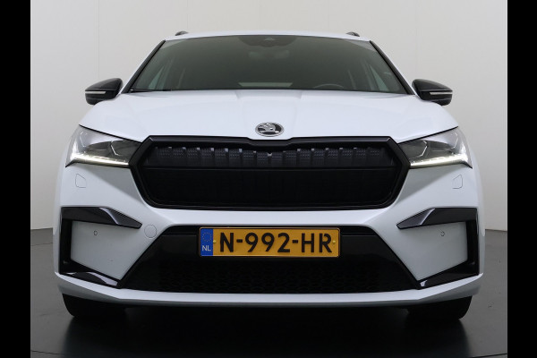 Škoda ENYAQ iV 180PK Sportline SOH 90% Sportstoelen Adap.Cruise Stuurverwarming Lmv 21" Blind Spot Assist Camera Apple Carplay Android Auto Privacy Glas Pdc Isofix Lane Assist P-Assist Dodehoekdetectie IV60 1e Eigenaar Dealeronderhouden Origineel Nederlandse Auto