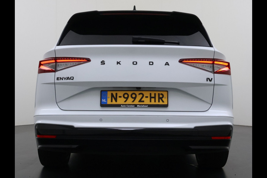 Škoda ENYAQ iV 180PK Sportline SOH 90% Sportstoelen Adap.Cruise Stuurverwarming Lmv 21" Blind Spot Assist Camera Apple Carplay Android Auto Privacy Glas Pdc Isofix Lane Assist P-Assist Dodehoekdetectie IV60 1e Eigenaar Dealeronderhouden Origineel Nederlandse Auto