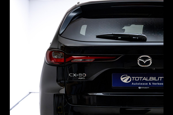 Mazda CX-80 2.5 e-SkyActiv PHEV Homura Plus 7 Pers. | Nieuw! | Panoramadak | Leer | Bose Audio | Stoelkoeling | Stoel-Stuur- Achterbankverwarming, 360 Camera, Adaptive Cruise, Head-Up, Keyless