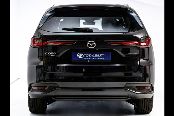 Mazda CX-80 2.5 e-SkyActiv PHEV Homura Plus 7 Pers. | Nieuw! | Panoramadak | Leer | Bose Audio | Stoelkoeling | Stoel-Stuur- Achterbankverwarming, 360 Camera, Adaptive Cruise, Head-Up, Keyless