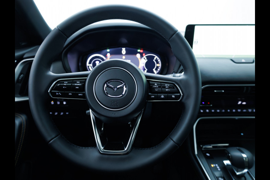 Mazda CX-80 2.5 e-SkyActiv PHEV Homura Plus 7 Pers. | Nieuw! | Panoramadak | Leer | Bose Audio | Stoelkoeling | Stoel-Stuur- Achterbankverwarming, 360 Camera, Adaptive Cruise, Head-Up, Keyless