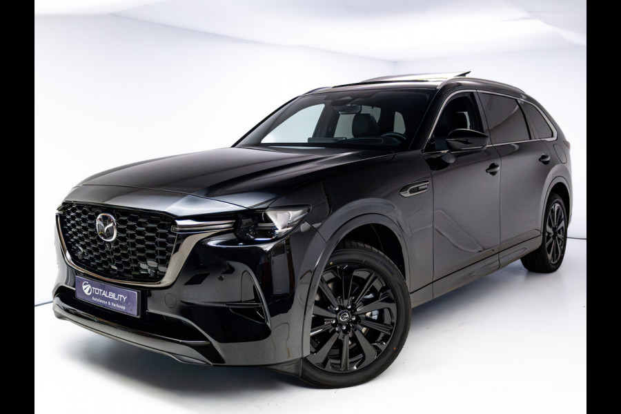 Mazda CX-80 2.5 e-SkyActiv PHEV Homura Plus 7 Pers. | Nieuw! | Panoramadak | Leer | Bose Audio | Stoelkoeling | Stoel-Stuur- Achterbankverwarming, 360 Camera, Adaptive Cruise, Head-Up, Keyless