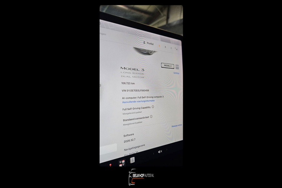 Tesla Model 3 Long Range AWD 75 kWh FSD Pano Leer Soh 90%