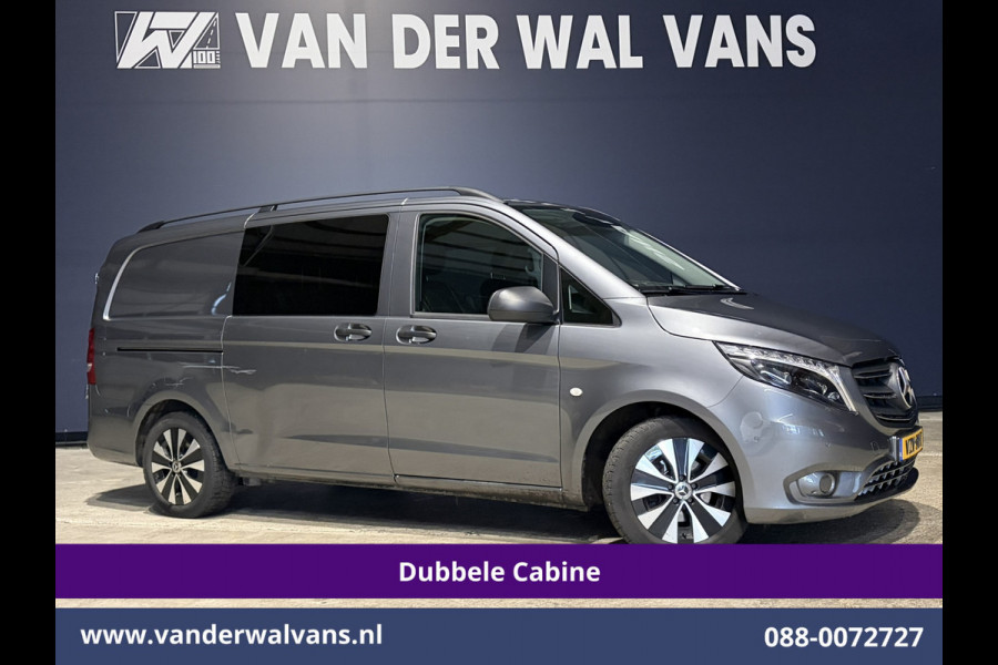 Mercedes-Benz Vito 116 CDI 164pk L2H1 Dubbele cabine Automaat Euro6 Airco | 5-Zits | Camera | 2x Zijdeur | LED | Apple Carplay 2500kg Trekhaak, Cruisecontrol, Android Auto, Lederen Bekleding, Parkeersensoren