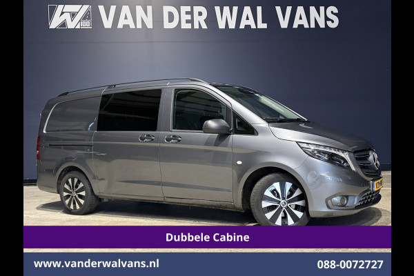 Mercedes-Benz Vito 116 CDI 164pk L2H1 Dubbele cabine Automaat Euro6 Airco | 5-Zits | Camera | 2x Zijdeur | LED | Apple Carplay 2500kg Trekhaak, Cruisecontrol, Android Auto, Lederen Bekleding, Parkeersensoren