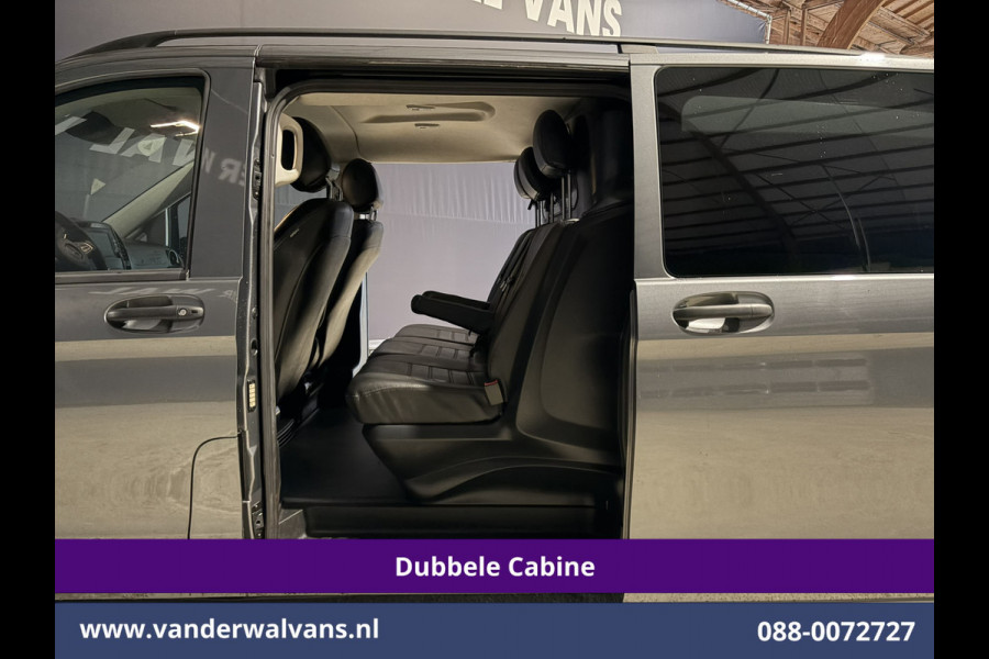 Mercedes-Benz Vito 116 CDI 164pk L2H1 Dubbele cabine Automaat Euro6 Airco | 5-Zits | Camera | 2x Zijdeur | LED | Apple Carplay 2500kg Trekhaak, Cruisecontrol, Android Auto, Lederen Bekleding, Parkeersensoren