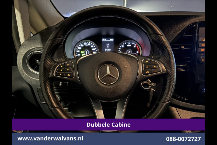 Mercedes-Benz Vito 116 CDI 164pk L2H1 Dubbele cabine Automaat Euro6 Airco | 5-Zits | Camera | 2x Zijdeur | LED | Apple Carplay 2500kg Trekhaak, Cruisecontrol, Android Auto, Lederen Bekleding, Parkeersensoren