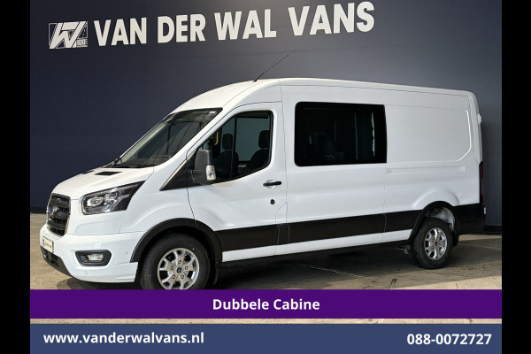 Ford Transit 2.0 TDCI 131pk L3H2 Dubbele Cabine Euro6 Airco | Xenon | 5-Zits | Navigatie | LED | Apple Carplay Cruisecontrol, Android Auto, Parkeersensoren, LM Velgen